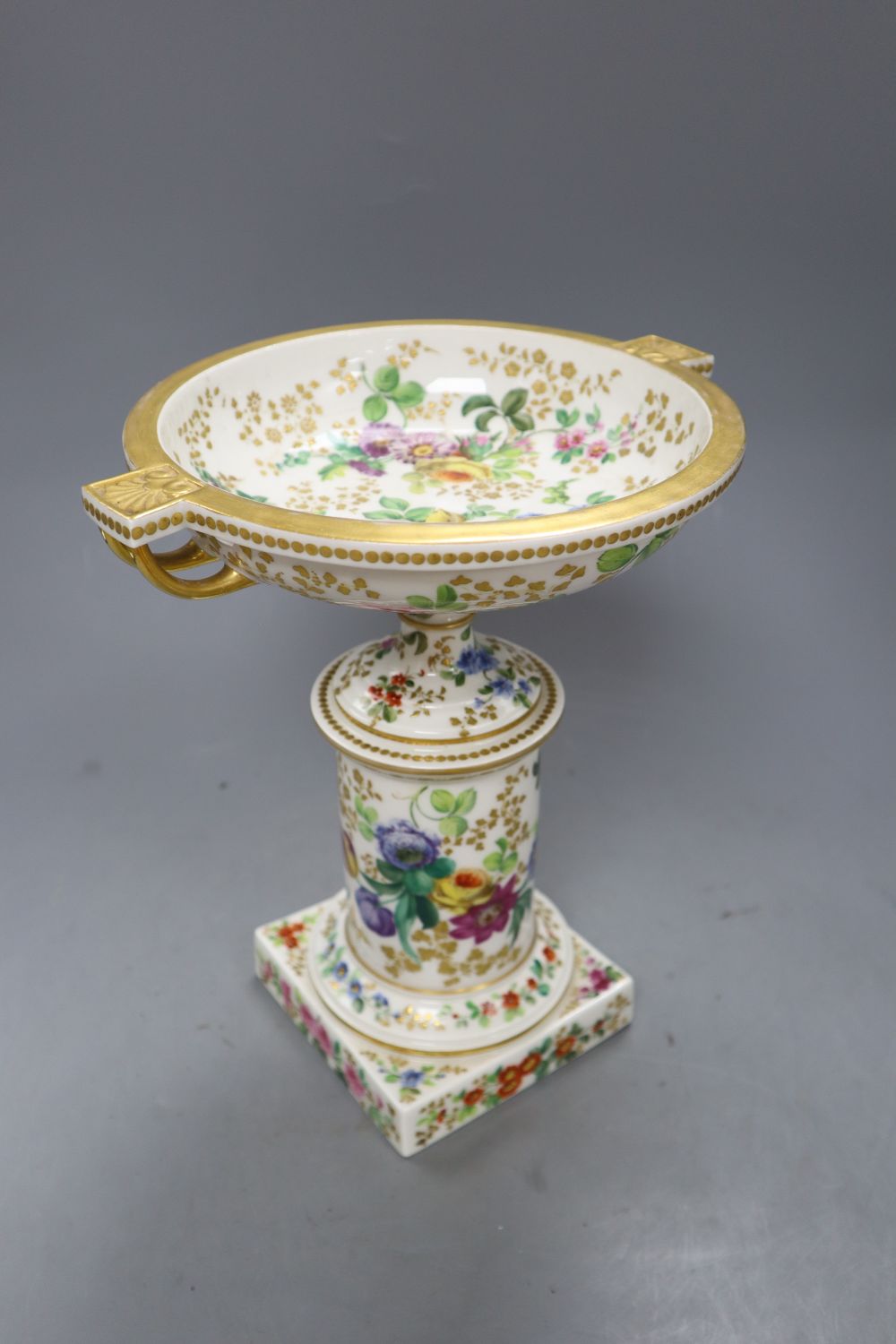 A 19th century Paris porcelain centrepiece bowl, height 27.5cm